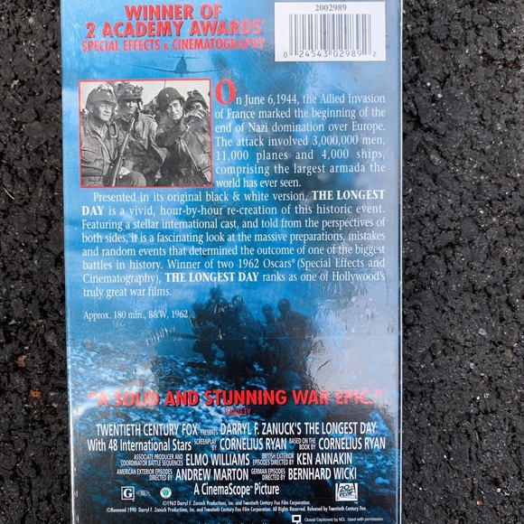 The Longest Day VHS Sealed - Picture 2 of 2